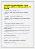 ILTS 305 Elementary Education Content&NewLine;Questions and Answers &vert; Complete Pack &vert; A&plus;&NewLine;Verified