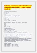 ILTS 305 Elementary Education Content&NewLine;Questions and Answers &vert; Study Guide &vert;&NewLine;Grade A&plus;