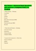 Mat Pilates &ndash; Balanced Body Questions&NewLine;and Answers &vert; Complete Pack &vert; A&plus;&NewLine;Verified