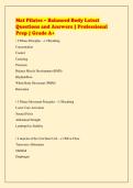 Mat Pilates &ndash; Balanced Body Latest&NewLine;Questions and Answers &vert; Professional&NewLine;Prep &vert; Grade A&plus;