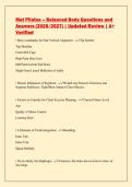 Mat Pilates &ndash; Balanced Body Questions and&NewLine;Answers &lpar;2026&sol;2027&rpar; &vert; Updated Review &vert; A&plus;&NewLine;Verified