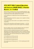 ETS MFT MBA Updated Questions&NewLine;and Answers &lpar;2026&sol;2027&rpar; &vert; Practice&NewLine;Review &vert; A&plus; Verified