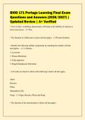 BIOD 171 Portage Learning Final Exam&NewLine;Questions and Answers &lpar;2026&sol;2027&rpar; &vert;&NewLine;Updated Review &vert; A&plus; Verified