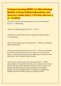 Portage Learning BIOD 171 Microbiology&NewLine;Module 3 Exam Updated Questions and&NewLine;Answers &lpar;2026&sol;2027&rpar; &vert; Practice Review &vert;&NewLine;A&plus; Verified