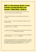 BIOD 171 Microbiology Module 2 Exam&NewLine;&lpar;Portage Learning&rpar; Questions and&NewLine;Answers &vert; Study Guide &vert; Grade A&plus;
