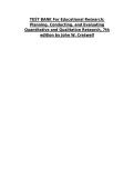 Educational Research 7th Edition Test Bank &vert; John W&period; Creswell &vert; Quantitative & Qualitative Research &vert; Instant PDF Download