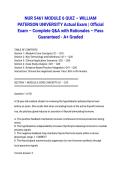 NUR 5461 MODULE 6 QUIZ &ndash; WILLIAM PATERSON UNIVERSITY Actual Exam 2026&sol;2027 &vert; Official Exam &ndash; Complete Q&A with Rationales &ndash; Pass Guaranteed - A&plus; Graded