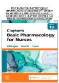 Clayton&rsquo;s Basic Pharmacology for Nurses 19th Edition by Michelle J&period; Willihnganz&comma; Samuel L&period; Gurevitz&comma; Bruce Clayton ISBN 978-0323796309 Complete Test Bank for Chapters 1&ndash;48 with Practice Questions and Answer Explanations