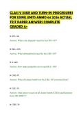 CLASS V ISSUE AND TURN-IN PROCEDURES&NewLine;FOR USING UNITS AMMO 64 2026 ACTUAL&NewLine;TEST PAPER ANSWERS COMPLETE&NewLine;GRADED A&plus;