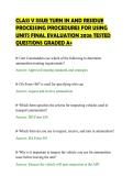 CLASS V ISSUE TURN IN AND RESIDUE&NewLine;PROCESSING PROCEDURES FOR USING&NewLine;UNITS FINAL EVALUATION 2026 TESTED&NewLine;QUESTIONS GRADED A&plus;&NewLine;