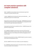 aci exam practice questions with complete solutions
