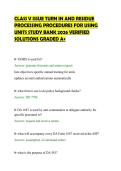 CLASS V ISSUE TURN IN AND RESIDUE&NewLine;PROCESSING PROCEDURES FOR USING&NewLine;UNITS STUDY BANK 2026 VERIFIED&NewLine;SOLUTIONS GRADED A&plus;