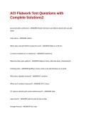 ACI Flatwork Test Questions with Complete Solutions