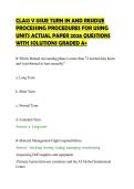 CLASS V ISSUE TURN IN AND RESIDUE&NewLine;PROCESSING PROCEDURES FOR USING&NewLine;UNITS ACTUAL PAPER 2026 QUESTIONS&NewLine;WITH SOLUTIONS GRADED A&plus;