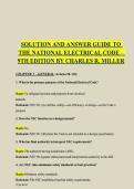 Solution & Answer Guide to the National Electrical Code 9th Edition by Charles R&period; Miller 2025&sol;2026 &vert; NEC Study Guide & Exam Prep