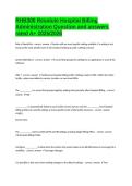 RHB300 Resolute Hospital Billing Administration Question and answers rated A&plus; 2025&sol;2026