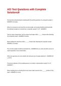 ACI Test Questions with Complete Solutions