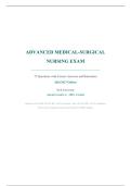 Advanced Medical-Surgical Nursing Exam &vert; XYZ University &vert; 2026&sol;2027 Edition &vert; 75 Questions with Correct Answers and Rationales
