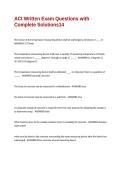 ACI Written Exam Questions with Complete Solutions