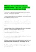 RHB300 - Resolute Hospital Billing Administration &sol;&sol; REVIEW QUESTIONS and answers rated A&plus; 2025&sol;2026