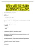 NURS 5433 &ndash; FNP II Family Nursing &ndash; Final Exam Review &lpar;2026&sol;2027&rpar; &ndash; UTA