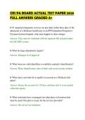 CRS PA BOARD ACTUAL TEST PAPER 2026&NewLine;FULL ANSWERS GRADED A&plus;