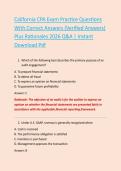 California CPA Exam Practice Questions&NewLine;With Correct Answers &lpar;Verified Answers&rpar;&NewLine;Plus Rationales 2026 Q&A &vert; Instant&NewLine;Download Pdf