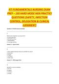 ATI FUNDAMENTALS NURSING EXAM PREP &ndash; 150 HARD MODE NGN PRACTICE QUESTIONS &lpar;SAFETY&comma; INFECTION CONTROL&comma; DELEGATION & CLINICAL JUDGMENT&rpar;