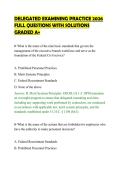 DELEGATED EXAMINING PRACTICE 2026&NewLine;FULL QUESTIONS WITH SOLUTIONS&NewLine;GRADED A&plus;&NewLine;