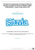 Exam &lpar;elaborations&rpar; Fundamental Concepts and Skills for  Nursing 