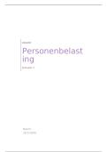 Samenvatting Personenbelasting KMO jaar 2