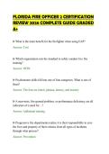 FLORIDA FIRE OFFICER 2 CERTIFICATION&NewLine;REVIEW 2026 COMPLETE GUIDE GRADED&NewLine;A&plus;