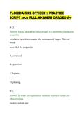 FLORIDA FIRE OFFICER 2 PRACTICE&NewLine;SCRIPT 2026 FULL ANSWERS GRADED A&plus;&NewLine;