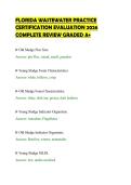 FLORIDA WASTEWATER PRACTICE&NewLine;CERTIFICATION EVALUATION 2026&NewLine;COMPLETE REVIEW GRADED A&plus;