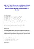 WGU D674 TASK 1 Elementary Social Studies Methods Official Exam 2026&sol;2027 Actual Exam Complete Questions and Answers Detailed Rationales Pass Guaranteed - A&plus; Graded