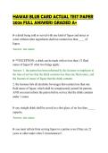 HAWAII BLUE CARD ACTUAL TEST PAPER&NewLine;2026 FULL ANSWERS GRADED A&plus;&NewLine;