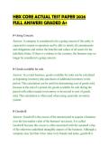 HBX CORE ACTUAL TEST PAPER 2026&NewLine;FULL ANSWERS GRADED A&plus;