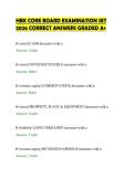 HBX CORE BOARD EXAMINATION SET&NewLine;2026 CORRECT ANSWERS GRADED A&plus;