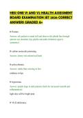 HESI ONE V1 AND V2 HEALTH ASSESSMENT&NewLine;BOARD EXAMINATION SET 2026 CORRECT&NewLine;ANSWERS GRADED A&plus;&NewLine;