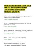 HOSA NURSING ASSISTING STUDY GUIDE&NewLine;2026 EXAM PREP QUESTIONS AND&NewLine;ANSWERS DETAILED LEARNING&NewLine;RESOURCE GRADED A&plus;