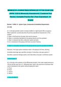 MINNESOTA JOURNEYMAN SPRINKLER FITTER EXAM 2026 &vert; NFPA 13&sol;25 & Minnesota Amendments &vert; Combined Test Review &vert; Complete Practice Set &vert; Pass Guaranteed - A&plus; Graded&NewLine;&NewLine;