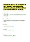 HUMAN PHYSIOLOGY 261 MIDTERM EXAM&NewLine;2026 TEST QUESTIONS AND CORRECT&NewLine;SOLUTIONS DETAILED REVIEW MATERIAL&NewLine;COMPREHENSIVE STUDY GRADED A&plus;