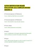 ILETSB CERTIFICATION BOARD&NewLine;EVALUATION 2026 COMPLETE REVIEW&NewLine;GRADED A&plus;&NewLine;