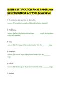 ILETSB CERTIFICATION FINAL PAPER 2026&NewLine;COMPREHENSIVE ANSWERS GRADED A&plus;