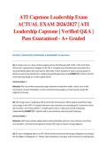 ATI Capstone Leadership Exam ACTUAL EXAM 2026&sol;2027 &vert; ATI Leadership Capstone &vert; Verified Q&A &vert; Pass Guaranteed - A&plus; Graded