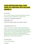 ILETSB CERTIFICATION FINAL STUDY&NewLine;GUIDE 2026 QUESTIONS WITH SOLUTIONS&NewLine;GRADED A&plus;