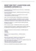 MGMT 2500 TEST 1 QUESTIONS AND ANSWERS &lpar;GRADED A&plus;&rpar;