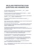 WILDLAND FIREFIGHTING EXAM QUESTIONS AND ANSWERS 2026