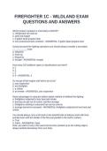FIREFIGHTER 1C - WILDLAND EXAM QUESTIONS AND ANSWERS&NewLine;&NewLine;
