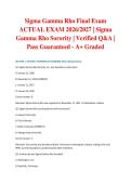 Sigma Gamma Rho Final Exam ACTUAL EXAM 2026&sol;2027 &vert; Sigma Gamma Rho Sorority &vert; Verified Q&A &vert; Pass Guaranteed - A&plus; Graded